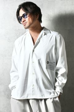 WILL SHIRTS / メッセージプリント リラックスシルエット オープンカラーシャツ (ホワイト) (3月中旬入荷予定) ※オーダー締切12/13(土)17:00