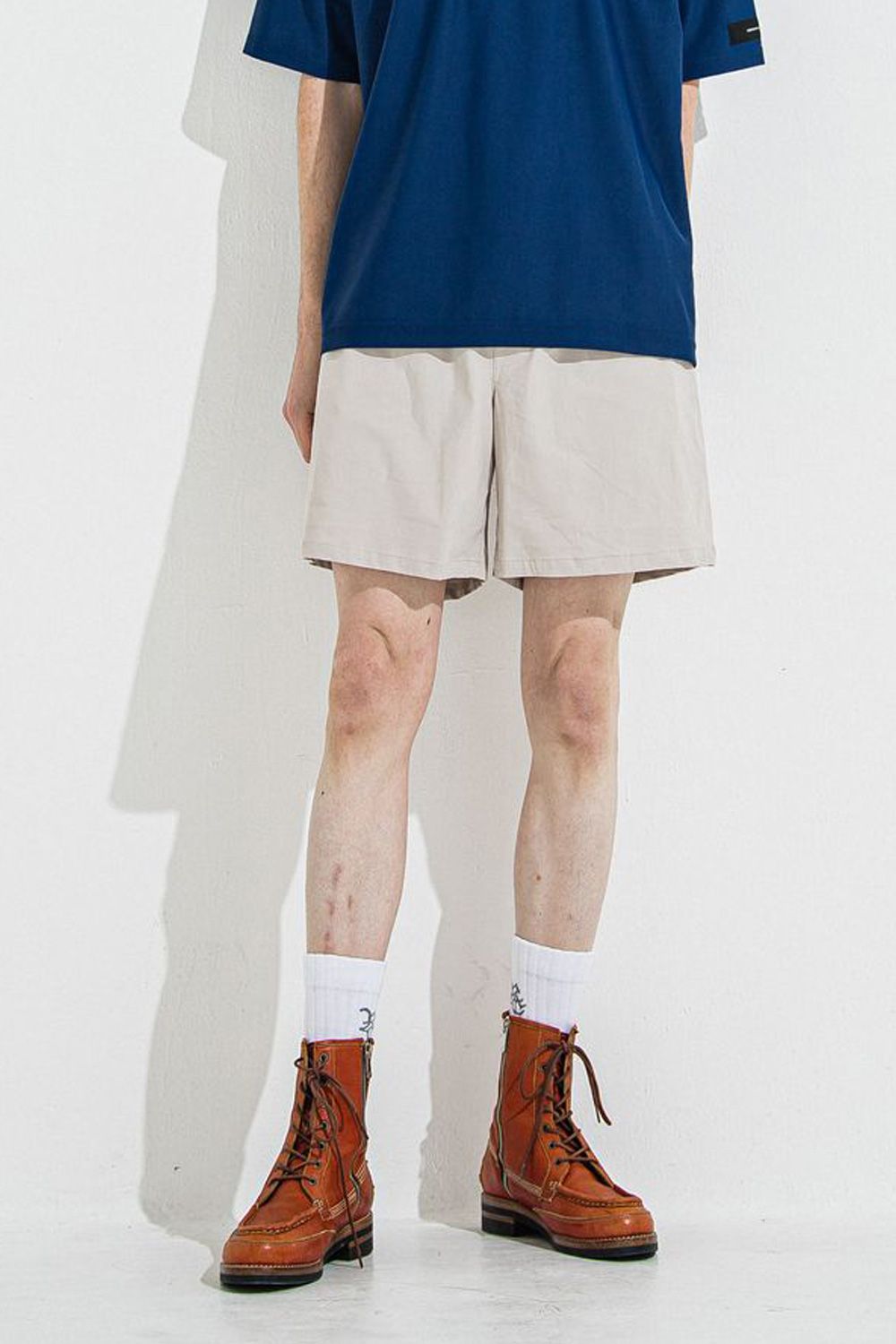 TV NYLON SHORTS / ナイロンマイクロファイバー ルーズフィット ショートパンツ グレージュ