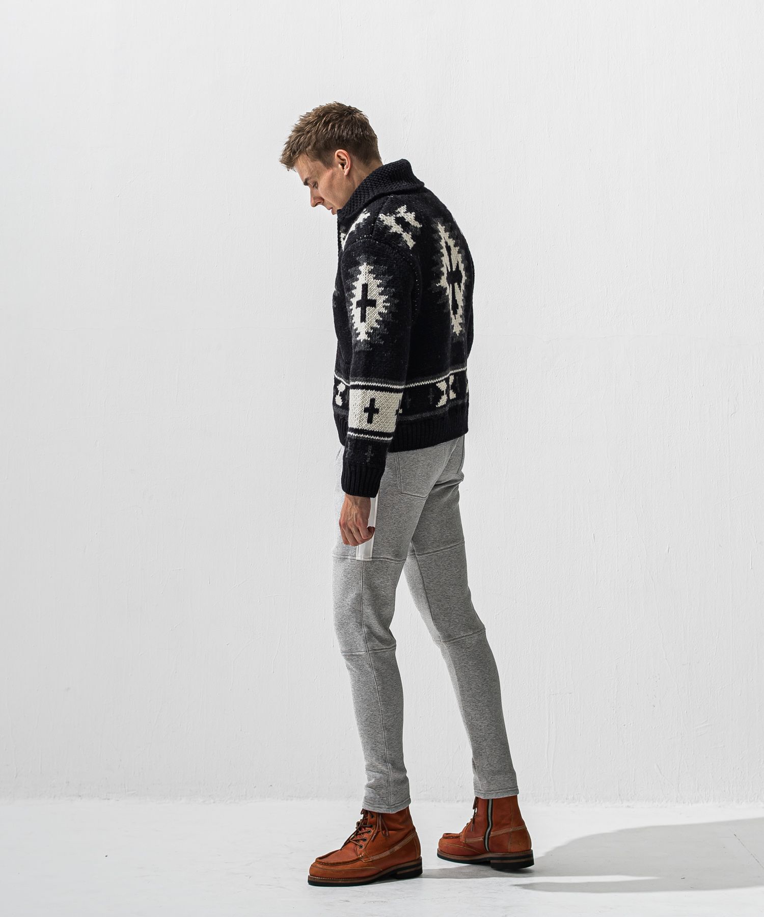 VELOURS FLEECE JT PT / 裏起毛 ベロアフリース ワンタックラインパンツ (グレー) (11月中旬入荷予定) ※オーダー締切:9月7日(月)17時