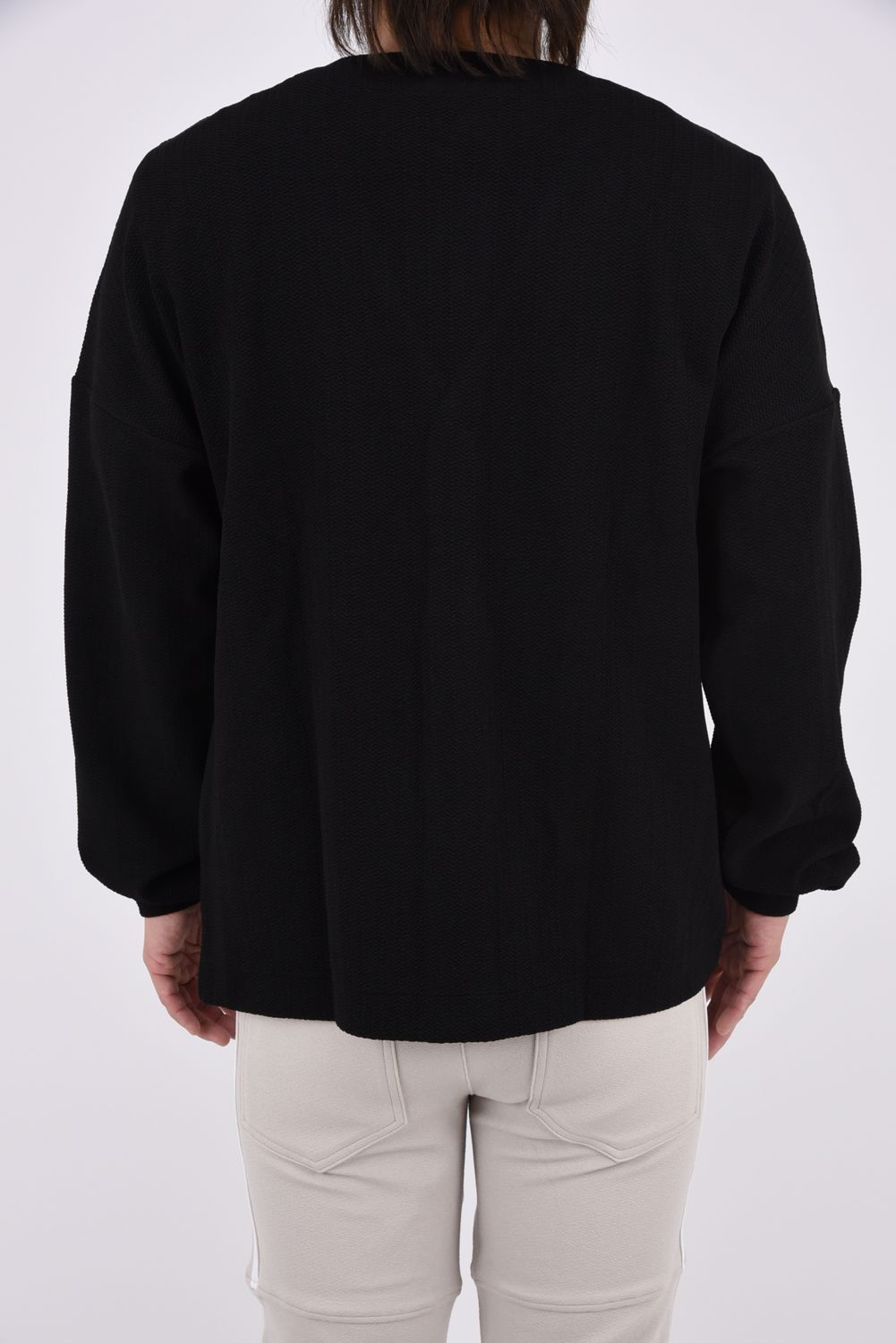 blister knit C/D / ブリスターニット Vネックカーディガン (ブラック)