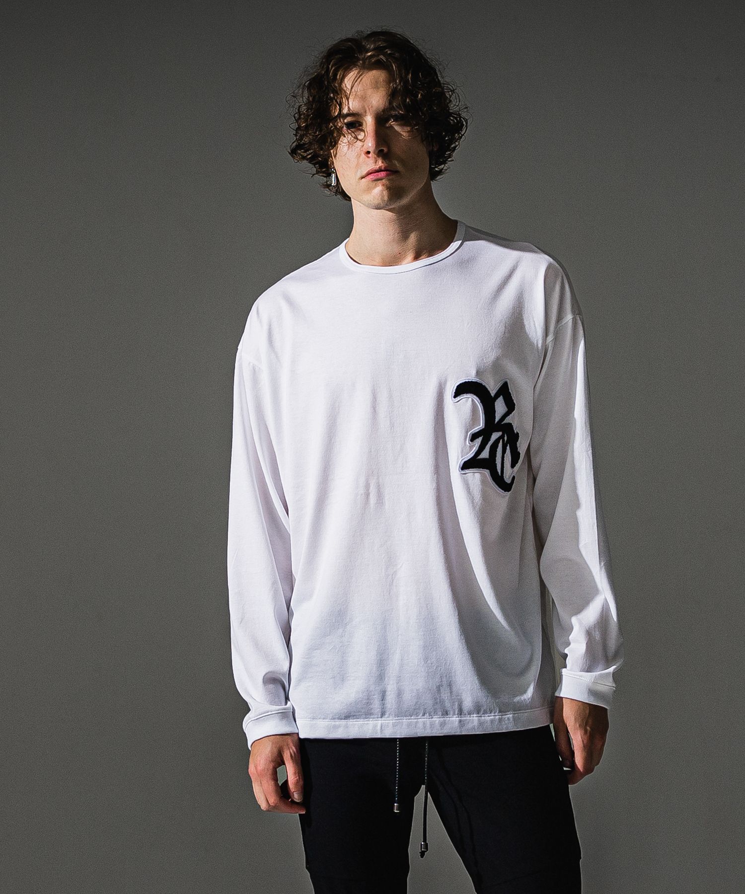 RC over longsleave Tee / RCロゴワッペン オーバーサイズ ロングスリーブTシャツ (ホワイト) (7月中旬入荷予定) ※オーダー締切:5月23日(土)17時
