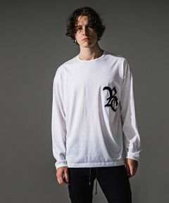 RC over longsleave Tee / RCロゴワッペン オーバーサイズ ロングスリーブTシャツ (ホワイト) (7月中旬入荷予定) ※オーダー締切:5月23日(土)17時