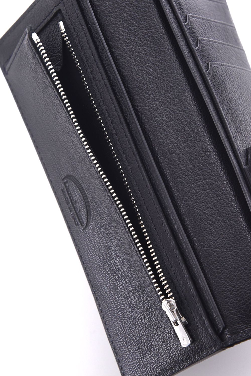 LONG WALLET / LA396 二つ折り ロングウォレット ブラック / ブラック