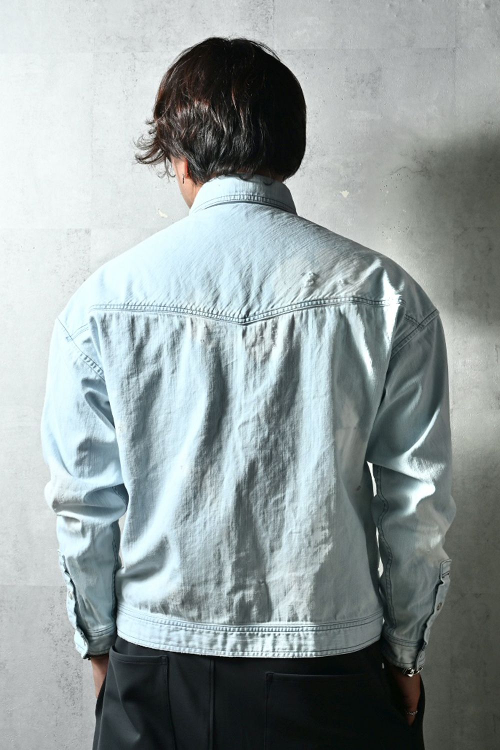 WESTAN JK / ヴィンテージダンガリー生地 ウエスタンシャツジャケット (ライトインディゴ) (3月中旬入荷予定) ※オーダー締切12/13(土)17:00