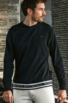 RHINESTONE HEM LONG SLEEVE / ラインストーン ヘム ロング ブラック