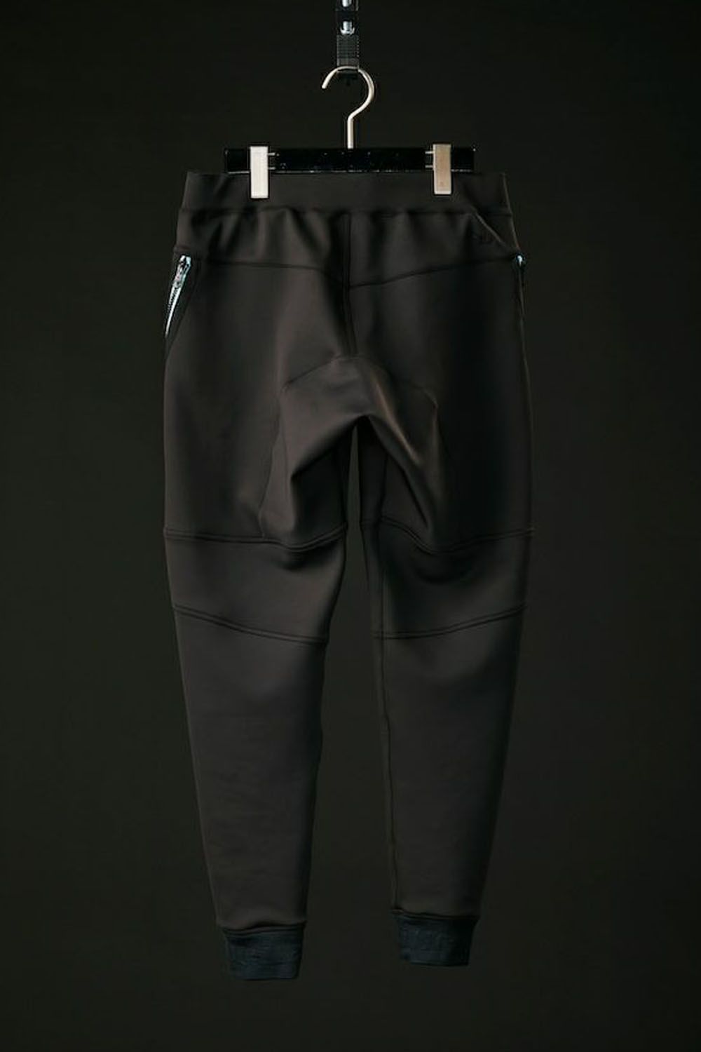 【113SPORT VOL.12 / 24AW】 113SPORT × THESAINT DAIAGONAL ZIP RIB PT / 113ロゴ ダイアゴナル ジップ リブ パンツ ブラック / ターコイズ