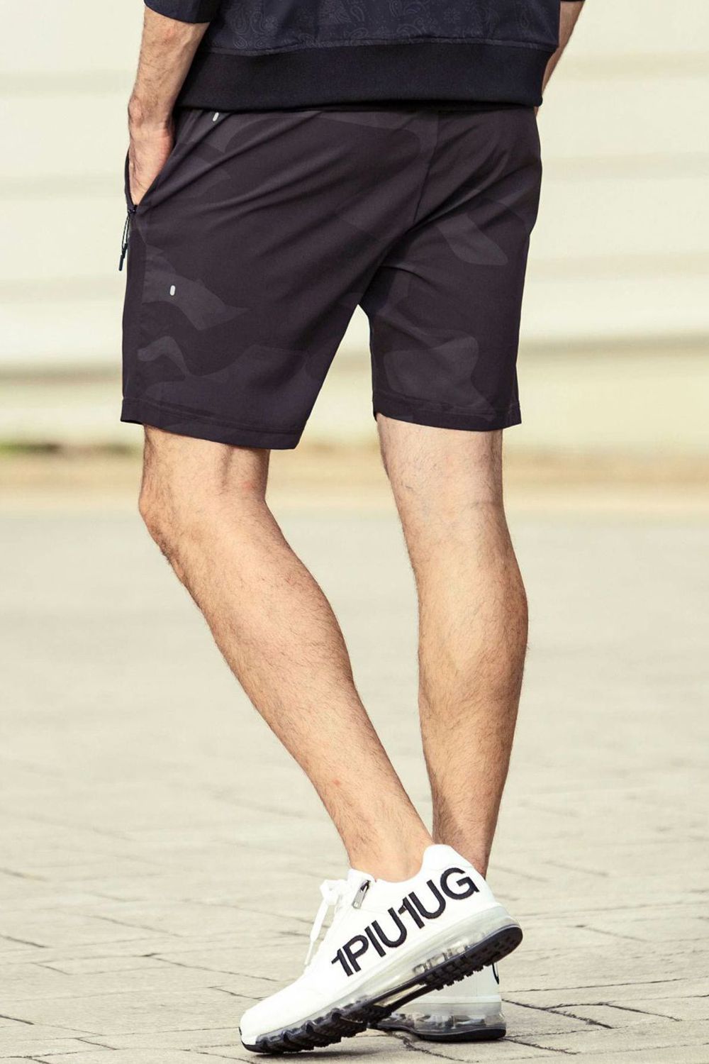CAMO/PAISLEY LIGHT SHORTS / カモフラ柄 ライトショートパンツ ブラック
