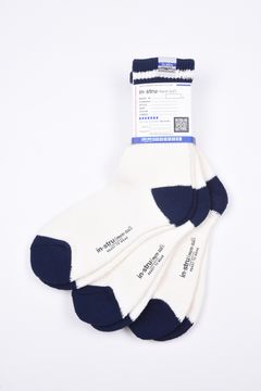 【in・stru(men-tal).】 3 PAIRS SOCKS (SET) / 3足セット ショートソックス (ブルー/ホワイト)