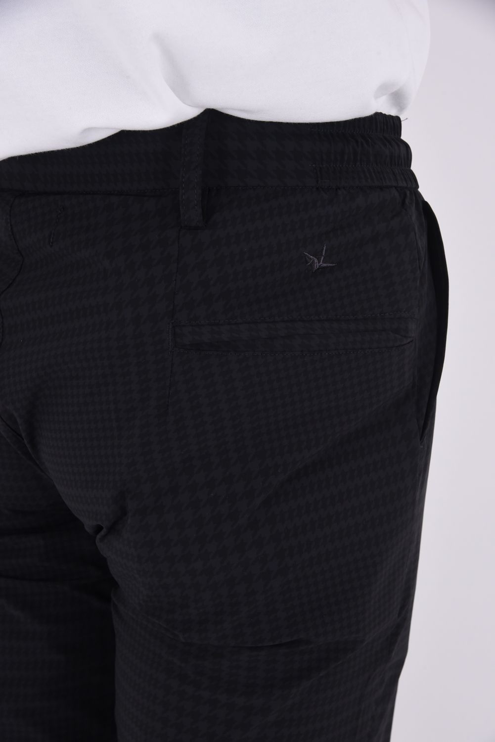 【26SS】【セットアップ】 GLEN CHECK NYLON JACKET & SLACKS / グレンチェック テーラードシングルジャケット&イージースラックス (チャコール/ブラック)