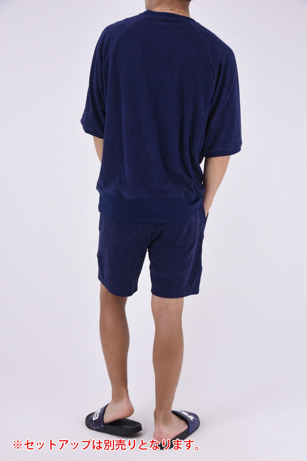 TYLER PILE SHORTS / パイル素材 ハーフパンツ ネイビー