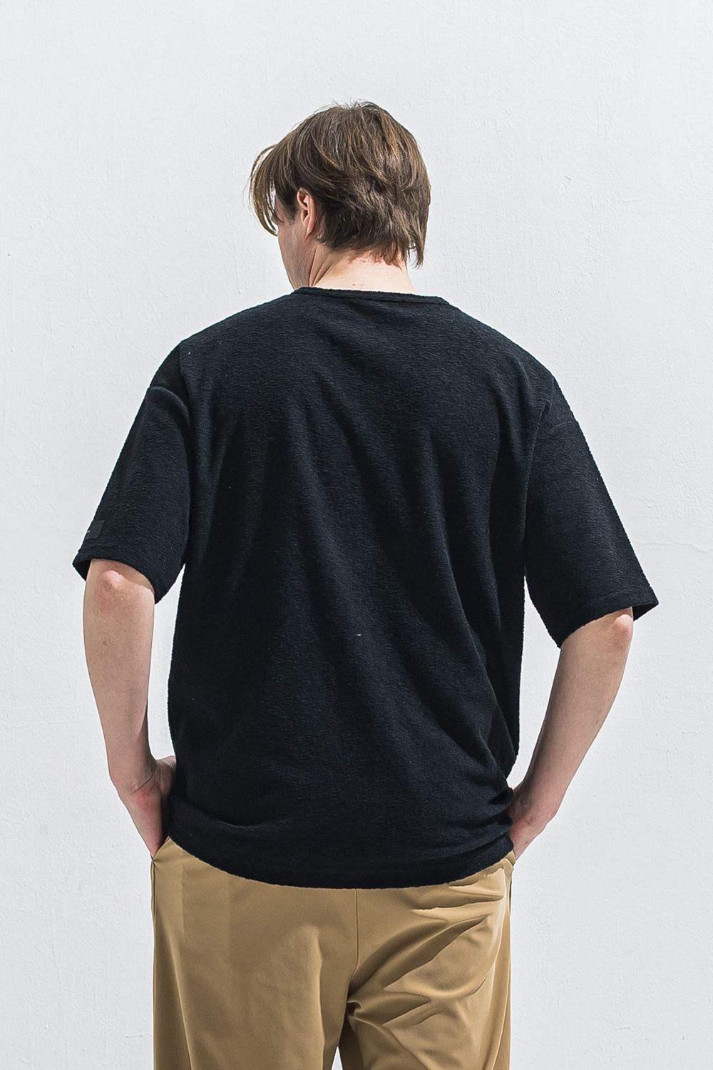 PILE OVER TEE / パイル オーバーサイズ Tシャツ （ブラック） (4月中旬入荷予定) ※オーダー締切:2月15日(日)18時