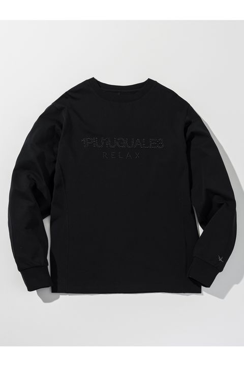 【26AW】 HOTFIX STUDS LOGO L/S T-SHIRT / スタッズロゴ ロングスリーブ Tシャツ (ブラック) (8月上旬入荷予定)