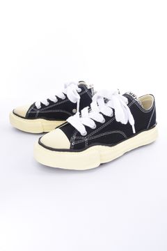 "PETERSON"LOW/original vintage color sole canvas Low-Top sneaker / キャンバスローカットスニーカー ブラック