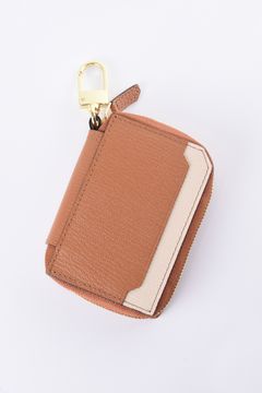 【残り1点】 SMART W KEY CASE / LA122GT ゴートレザー スマートWキーケース キャラメル / アイボリー