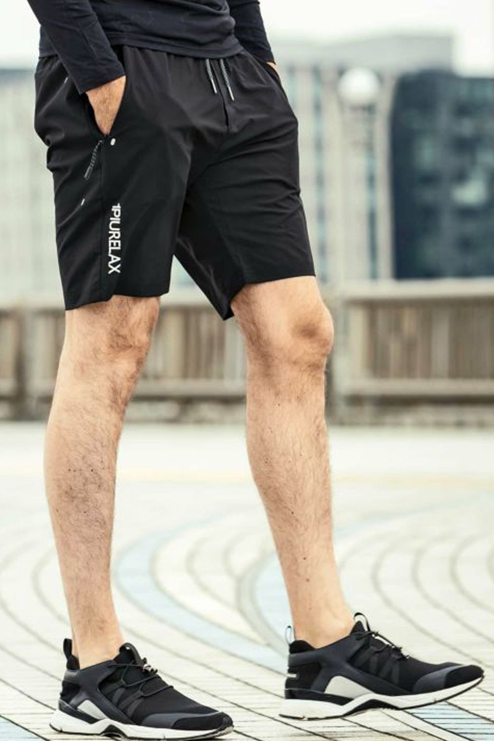 1PIU1UGUALE3 RELAX - RUNNING LOGO SHORT PANTS