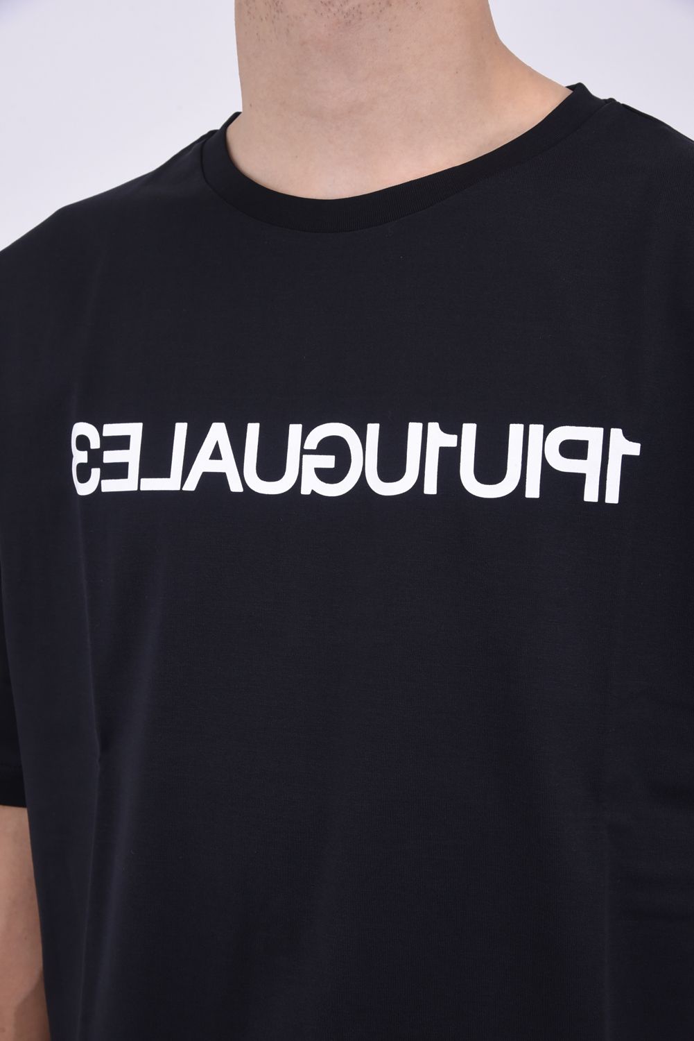 113 MIRROR BIG T / 113ミラーロゴ クルーネック 半袖 Tシャツ ブラック