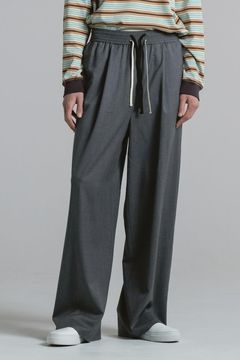 SUPER 140S DOUBLE STRINGS PANTS / スーパー140S ダブルストリングスパンツ (チャコールグレー）