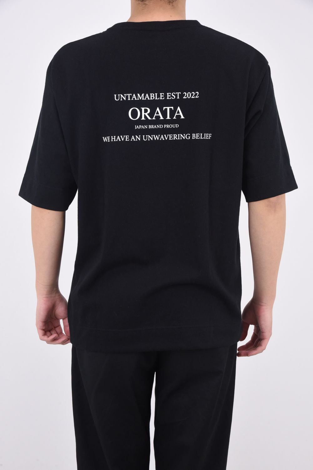vintage crew T / メッセージロゴ クルーネック Tシャツ ブラック