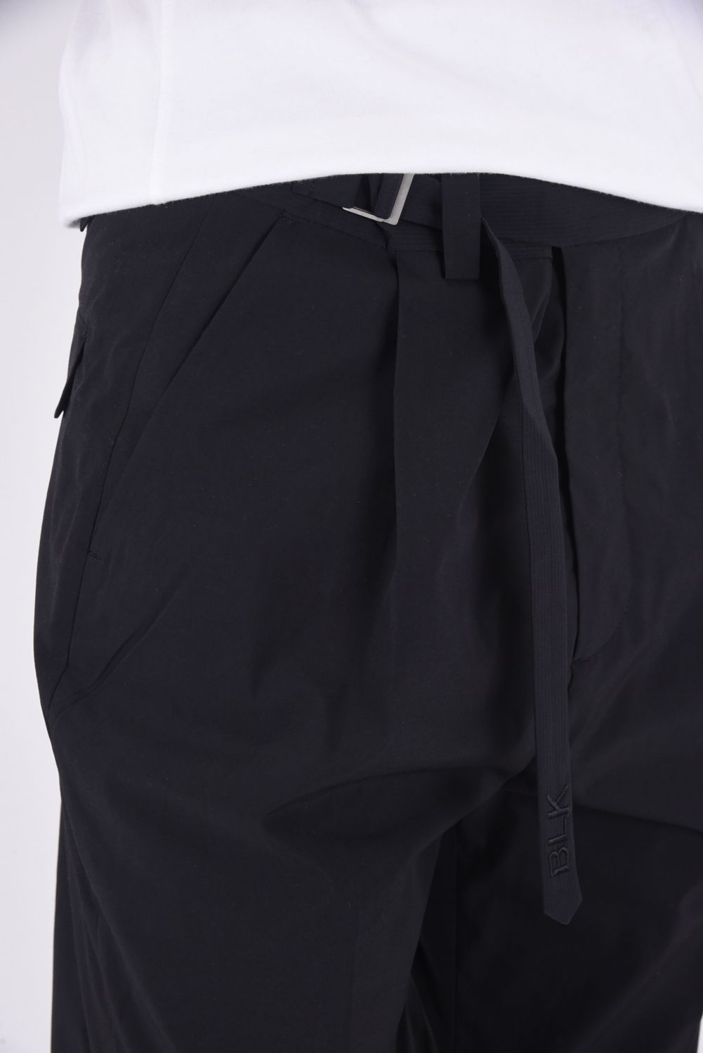 【BLK】 TECH WEATHER WIDE TAPERED PANTS / テック ウェザー ワイド テーパードパンツ ブラック
