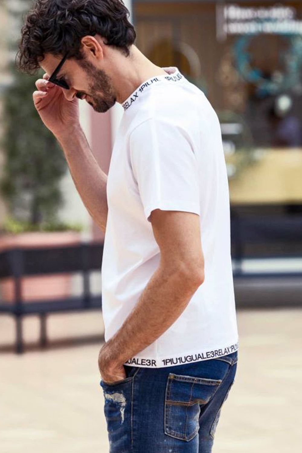 COLLAR LOGO T-SHIRT / ネックロゴ 半袖Tシャツ ホワイト