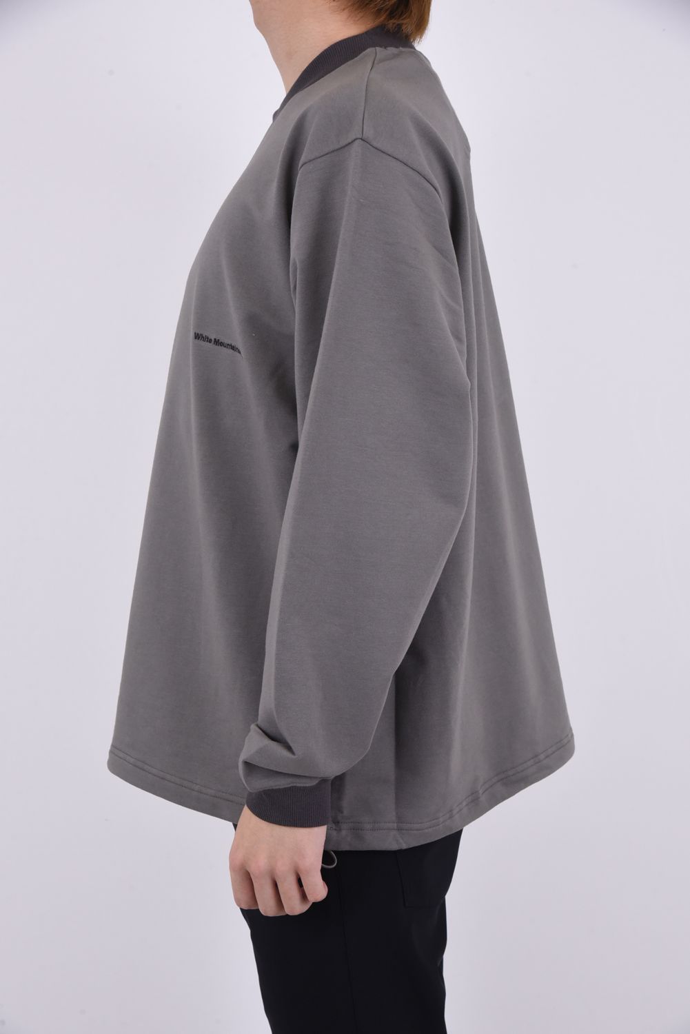 HEM DRAW CORD CREWNECK SWEAT SHIRT / アレンジヘムコード ライト裏毛 スウェットプルオーバー グレー
