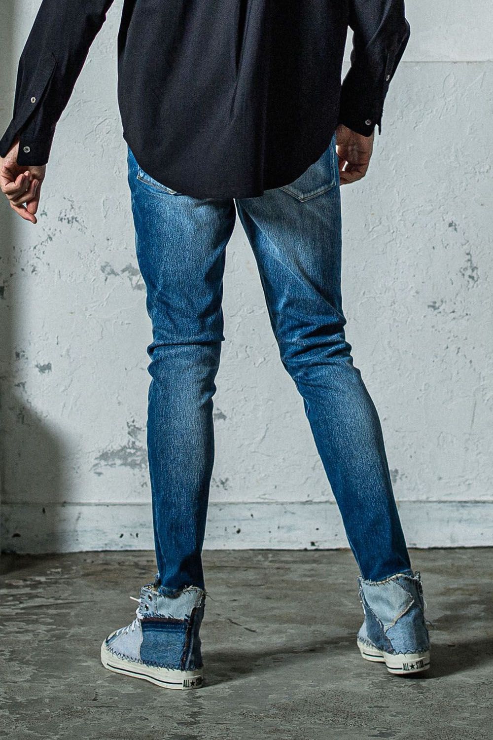 MICK DENIM JERSEY / 定番 デニム ジャージーンズ インディゴユーズド