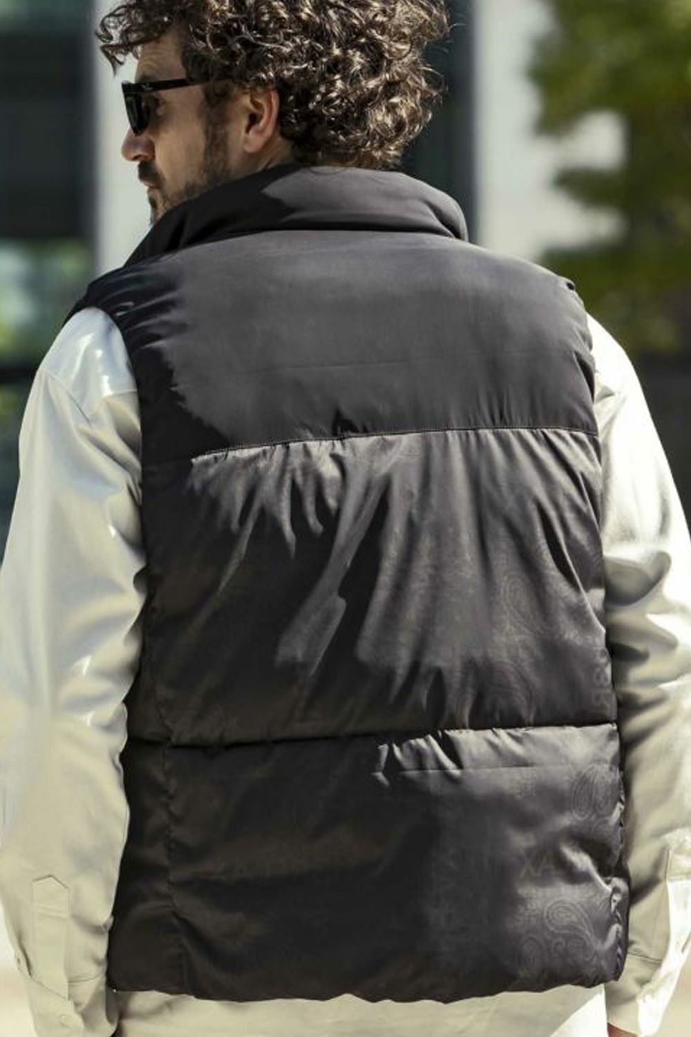 1PIU PAISLEY VEST / コンビネーション 中綿ベスト ブラック