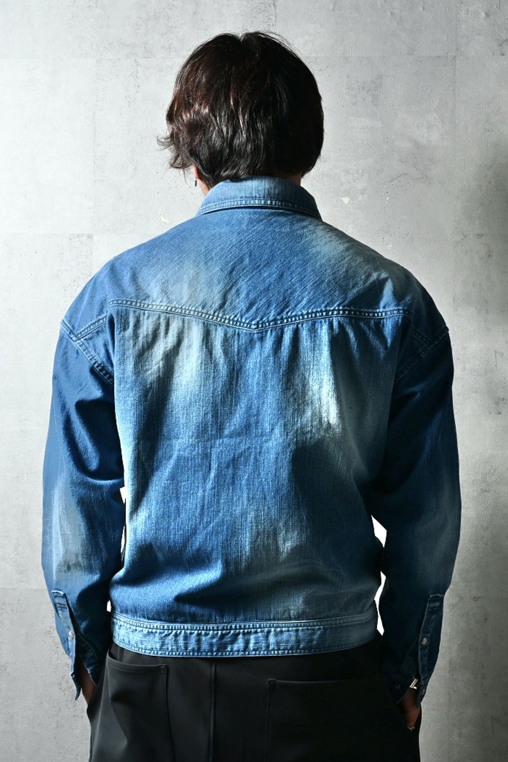 WESTAN JK / ヴィンテージダンガリー生地 ウエスタンシャツジャケット (ミディアムインディゴ) (3月中旬入荷予定) ※オーダー締切12/13(土)17:00