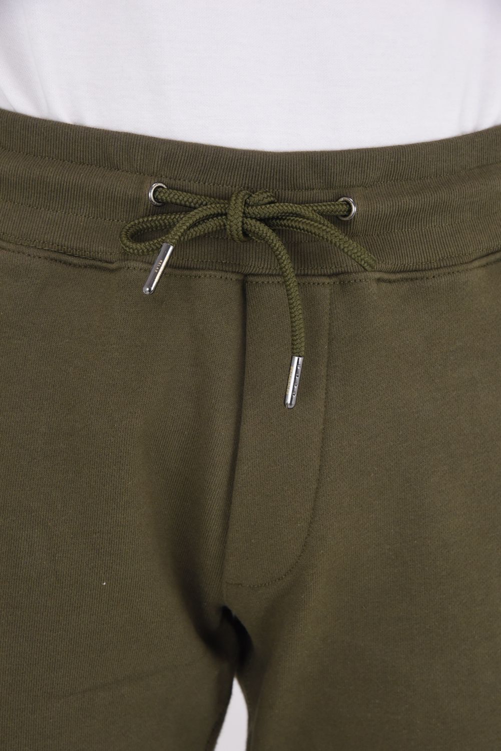 【25AW】 GLITTER ZIP + PLATE JOGGER PANTS / シルバーロゴプレートスウェットロングパンツ (カーキ）