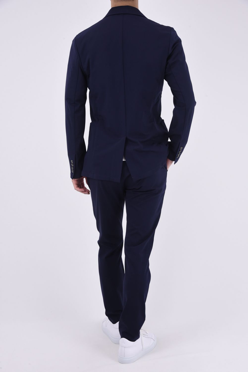 CUT AND SEW SLACKS / アーチロゴ カットソー スラックス ネイビー