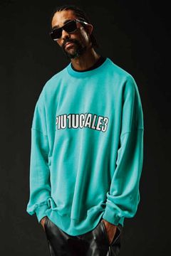【113SPORT VOL.12 / 24AW】 113SPORT × THESAINT HEAVY FRENCH BIG CREW PO / 113ロゴ  ビッグクルー ターコイズ