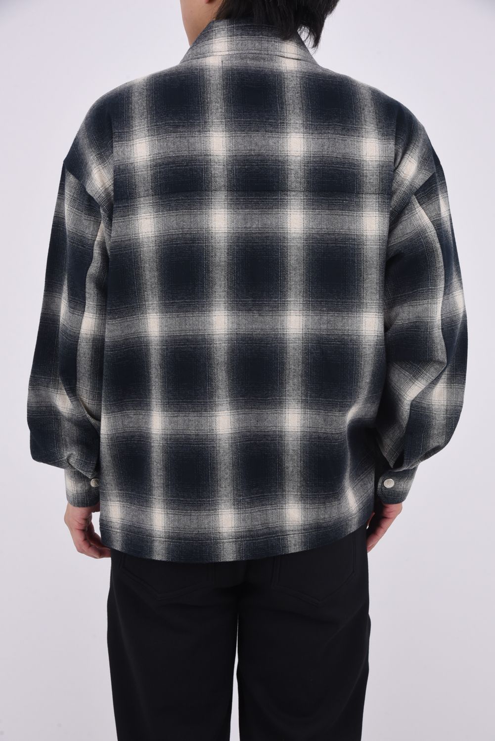 FLANNEL CHECK JK / フランネル チェック ジャケット (ブラック)
