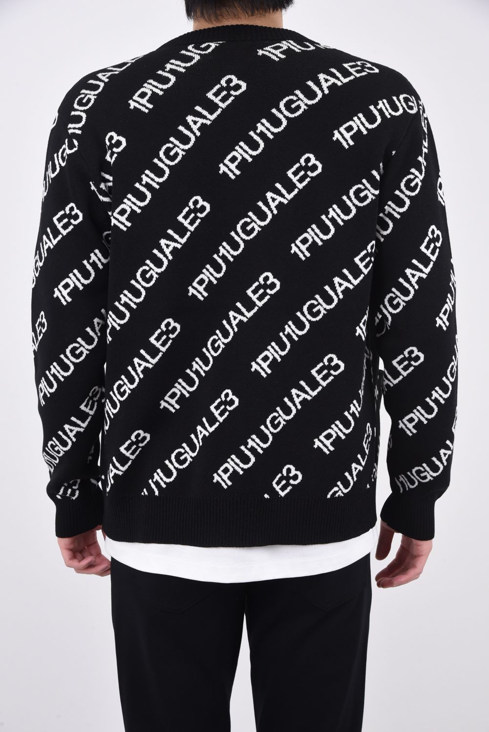 113 BUTTONLESS CARDIGAN / バイアスロゴ ボタンレス カーディガン ブラック