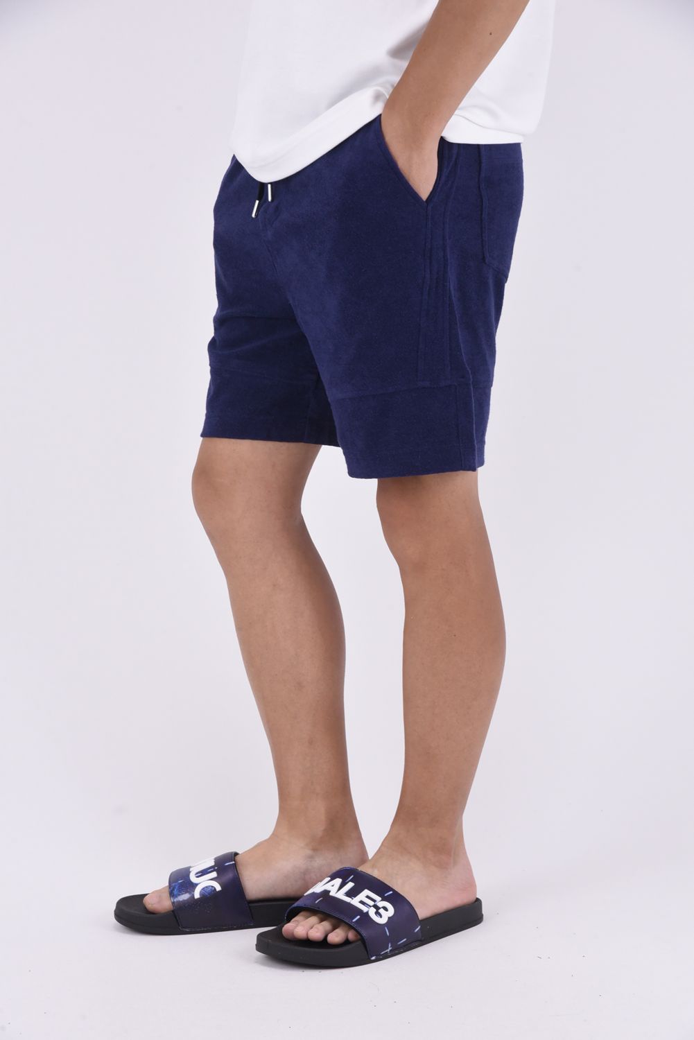 TYLER PILE SHORTS / パイル素材 ハーフパンツ ネイビー