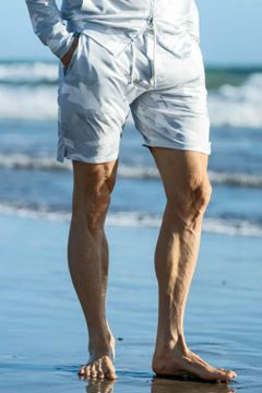 CAMO LOGO SHORT PANTS  / オリジナルカモフラ柄 ラッシュガードハーフパンツ ホワイト