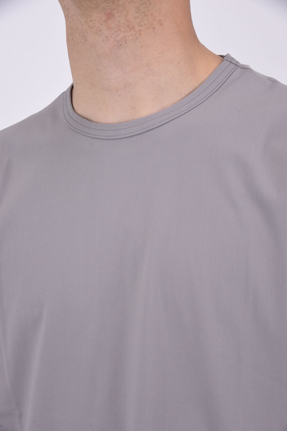NYLON OVER T / ナイロンマイクロファイバー オーバーサイズTシャツ グレー