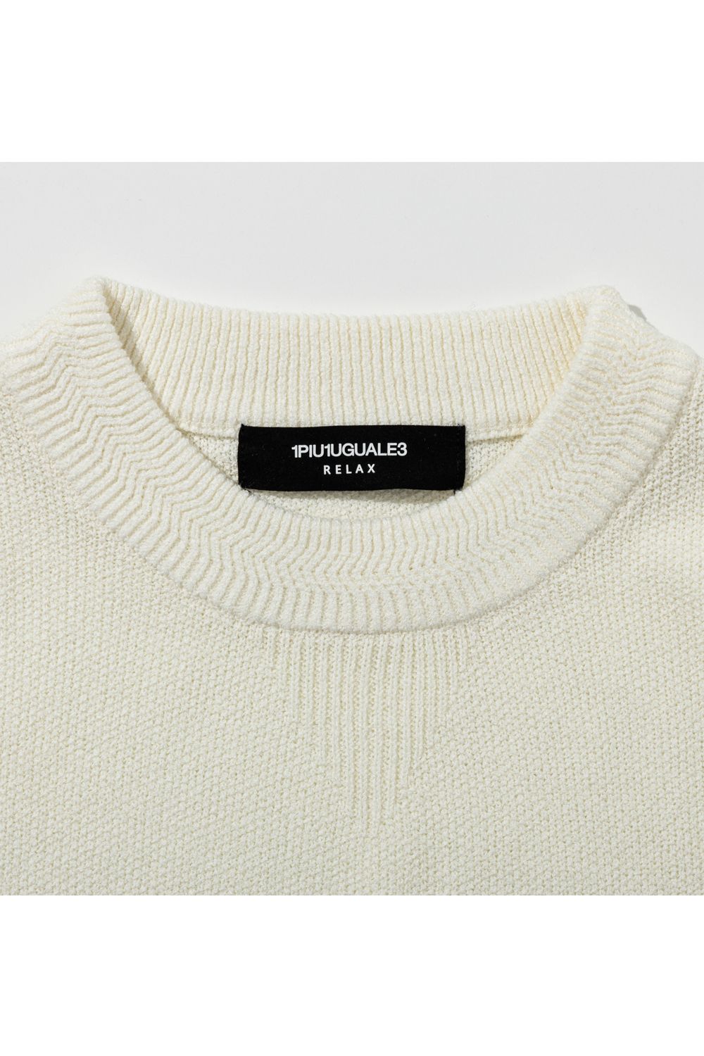 【26SS】 PARTIAL FOIL PRINT CREW KNIT / 箔プリント クルーネックニット (ホワイト) (2月上旬入荷予定)