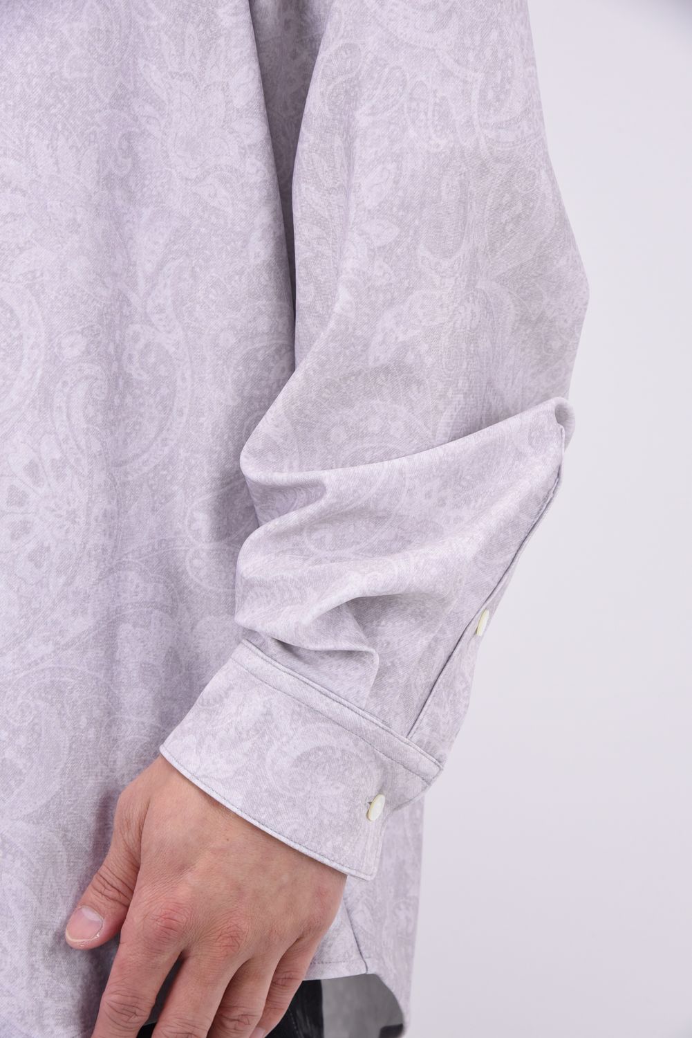 NYLON JACK SHIRTS / 高機能ナイロンマイクロファイバー ジャックシャツ ペイズリーグレー