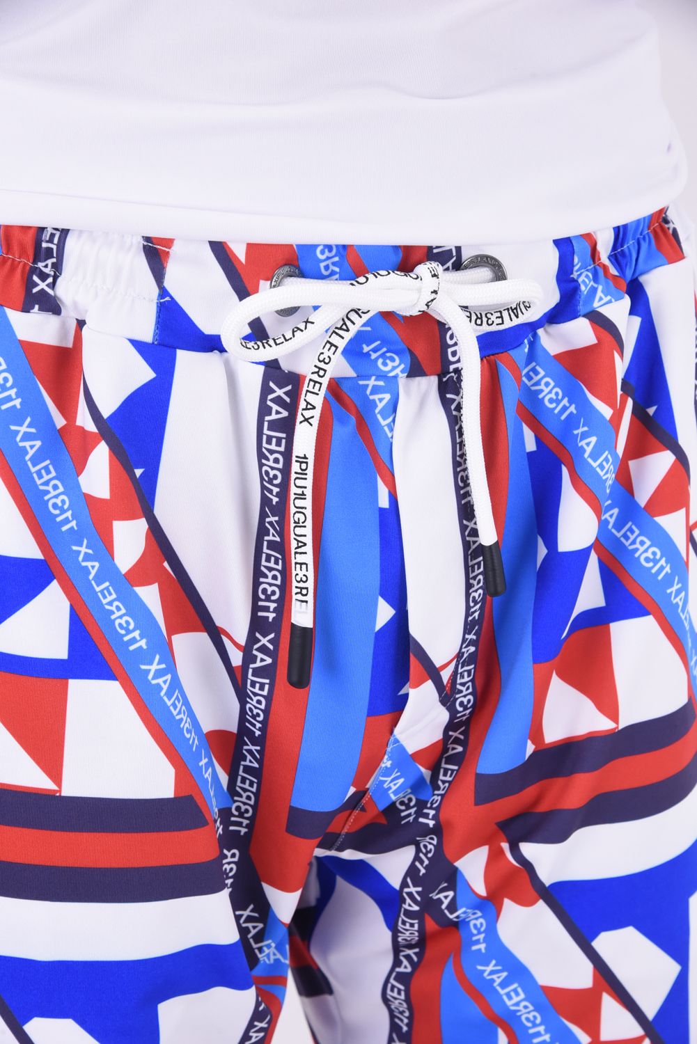 GEOMETRIC SHORTS / ジオメトリック柄 ラッシュガードショーツ レッド×ホワイト