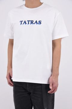 RISTEN (リステン) / 刺繍風ブランドロゴ クルーネック Tシャツ ホワイト