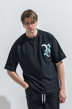 RC RUSH OVER TEE / ロゴ ラッシュガード オーバーサイズ Tシャツ （ブラック/ブルーグリーン） (6月上旬入荷予定) ※オーダー締切:2月15日(日)18時