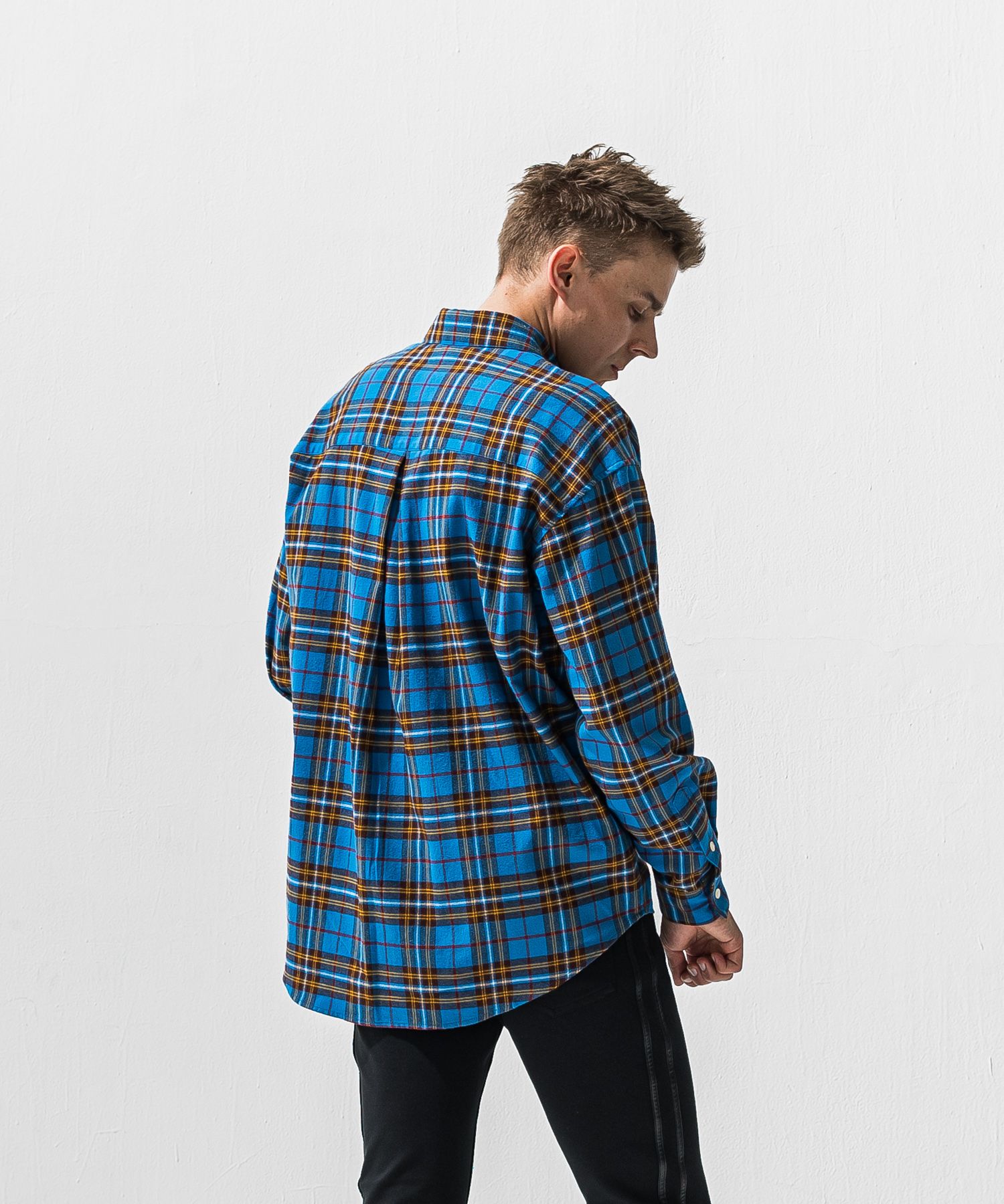 FLANNEL JACKSHIRTS  / オーガニックコットン フランネルシャツ (ブルー) (1月上旬入荷予定) ※オーダー締切:9月7日(月)17時