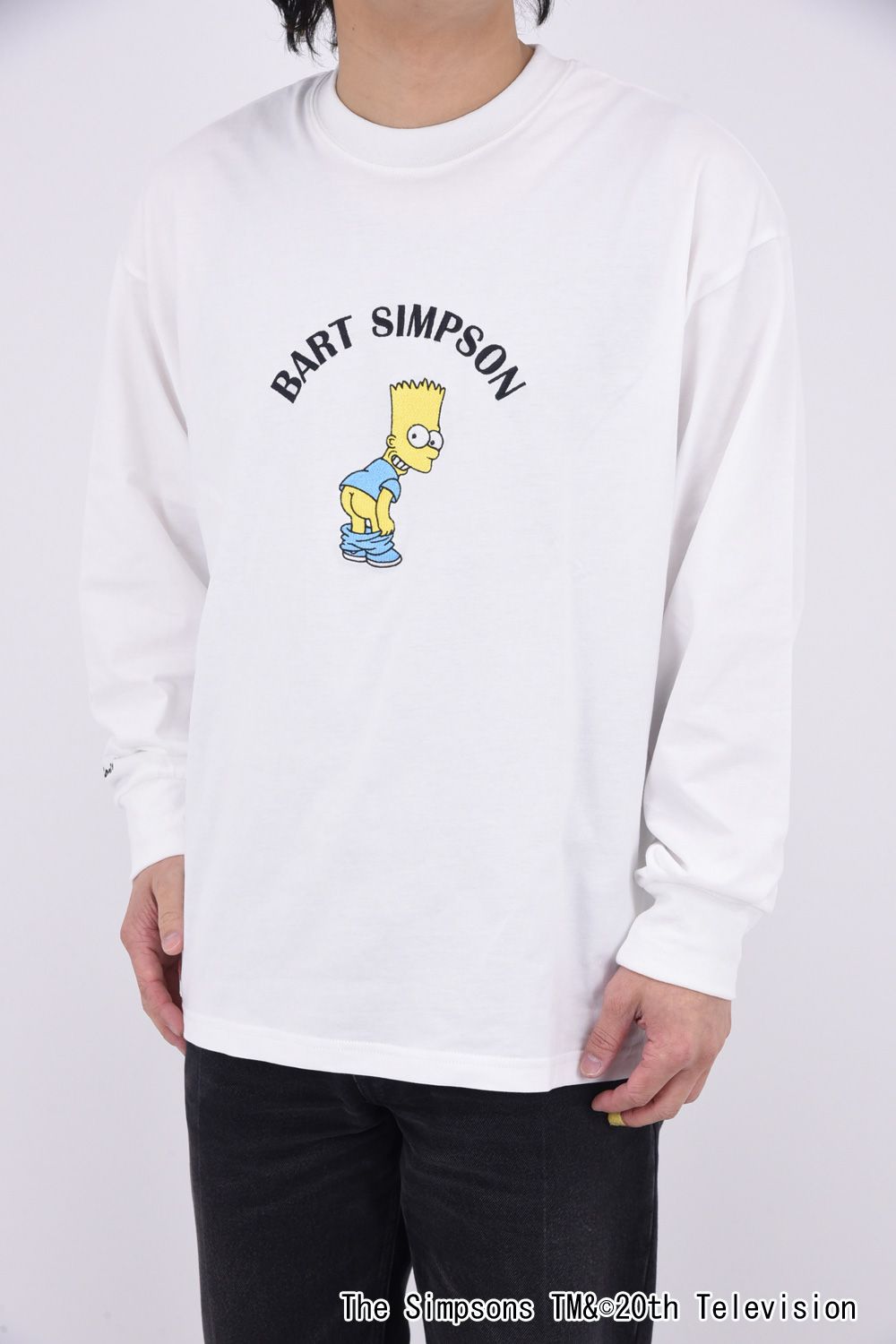 BART SIMPSON LONG T-SHIRT / シンプソンズプリント ロング Tシャツ (ホワイト)