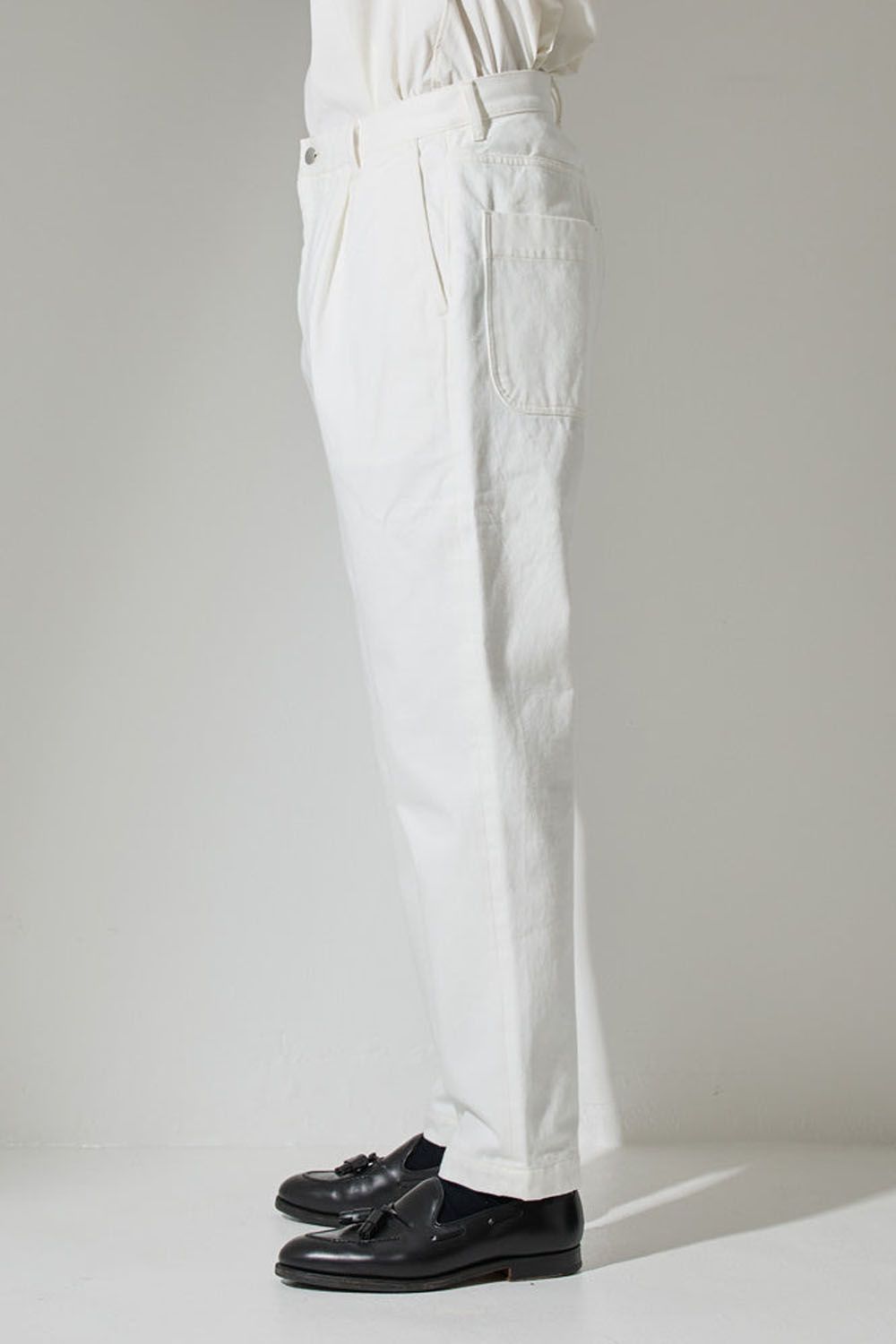 4 POCKET DENIM PANTS / 4ポケット セルヴィッジ ペグトップデニム ホワイト