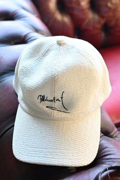 SIGN STRAW MESH CAP / サイン刺繍 ストローメッシュキャップ (ホワイト) (3月上旬入荷予定) ※オーダー締切12/13(土)17:00