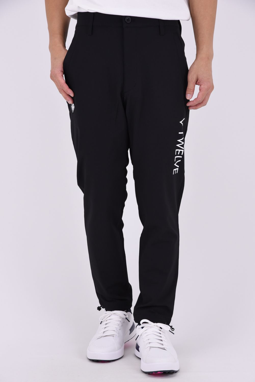 【26AW】 WB PANTS / サイドロゴ ウエストゴム ロングパンツ (ブラック)