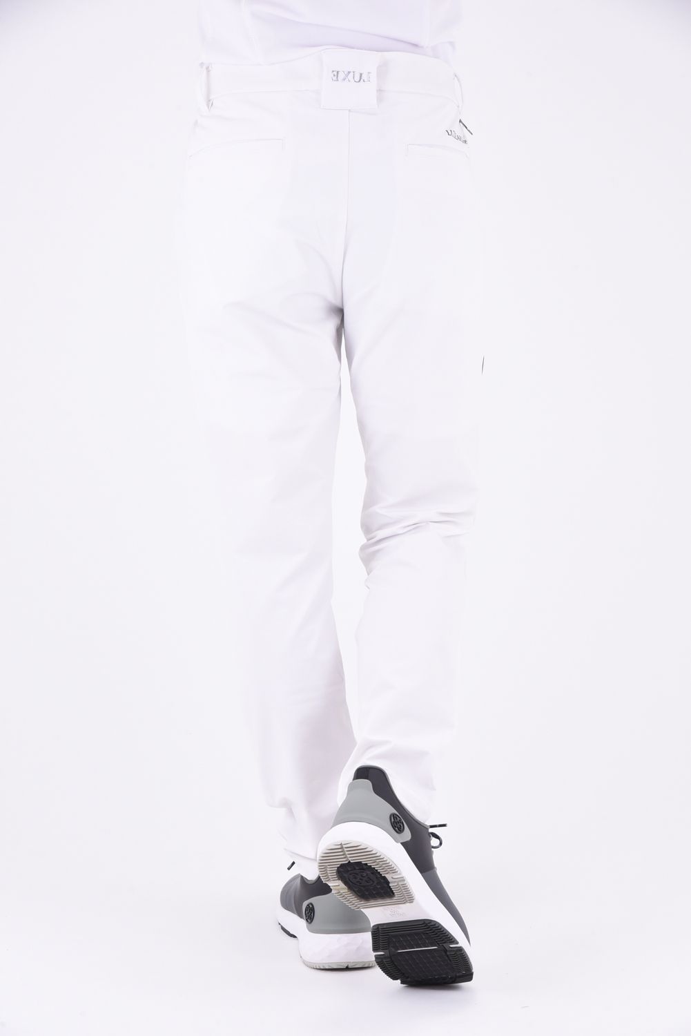 SOFT SHELL BRUSHED PANTS / 裏起毛 ロゴ ソフトパンツ (ホワイト)