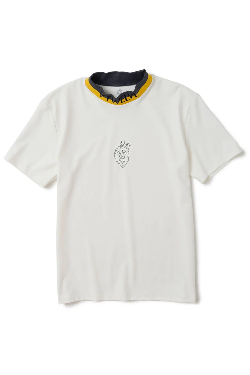 【26SS】 ONE HAND MOCK / バイカラージャカード モックネックTシャツ (ホワイト)