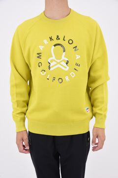 EVER SPANGLE CREW SWEATER / スパンコール スカル クルーネックニット (イエロー)