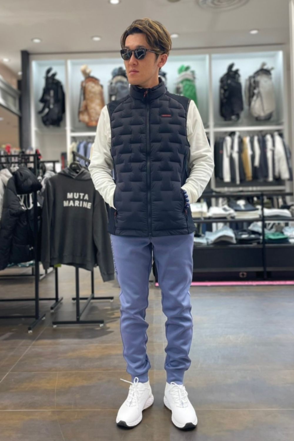 BRIEFING - MS HYBRID DOWN VEST / ブランドロゴ ハイブリッド